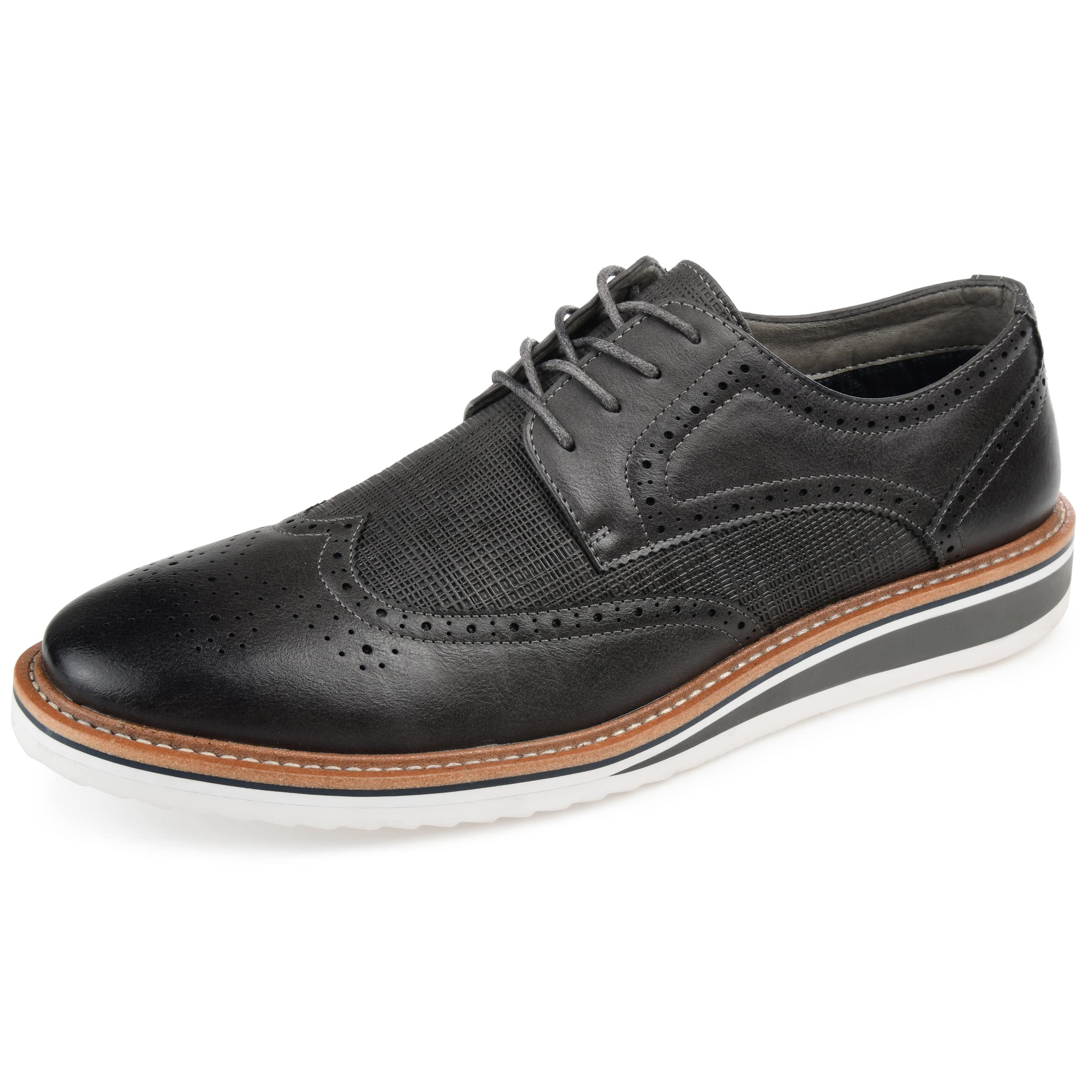 Vance Co. Men's Warrick Tru Comfort Foam Wingtip