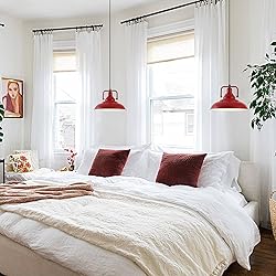 SESIMENT Red Farmhouse Pendant Lights 3