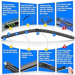 RAINTOK Windshield Wiper Blades Replacement for BMW