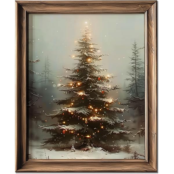 Amazon.com: Christmas Tree Art Print, Vintage Fir Botanical