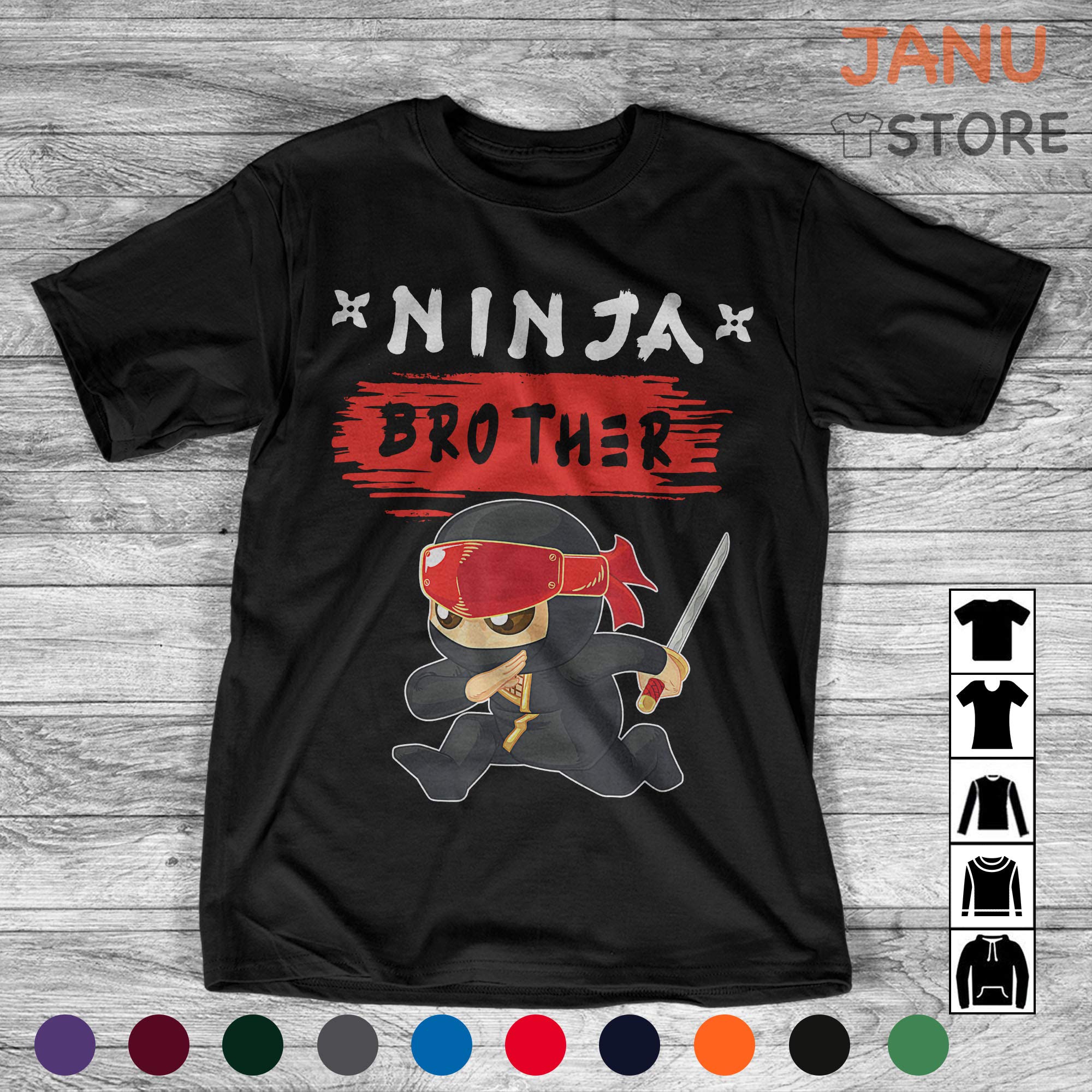 Ninja Birthday Party Funny Ninja Siblings Gift Idea T-shirt For 