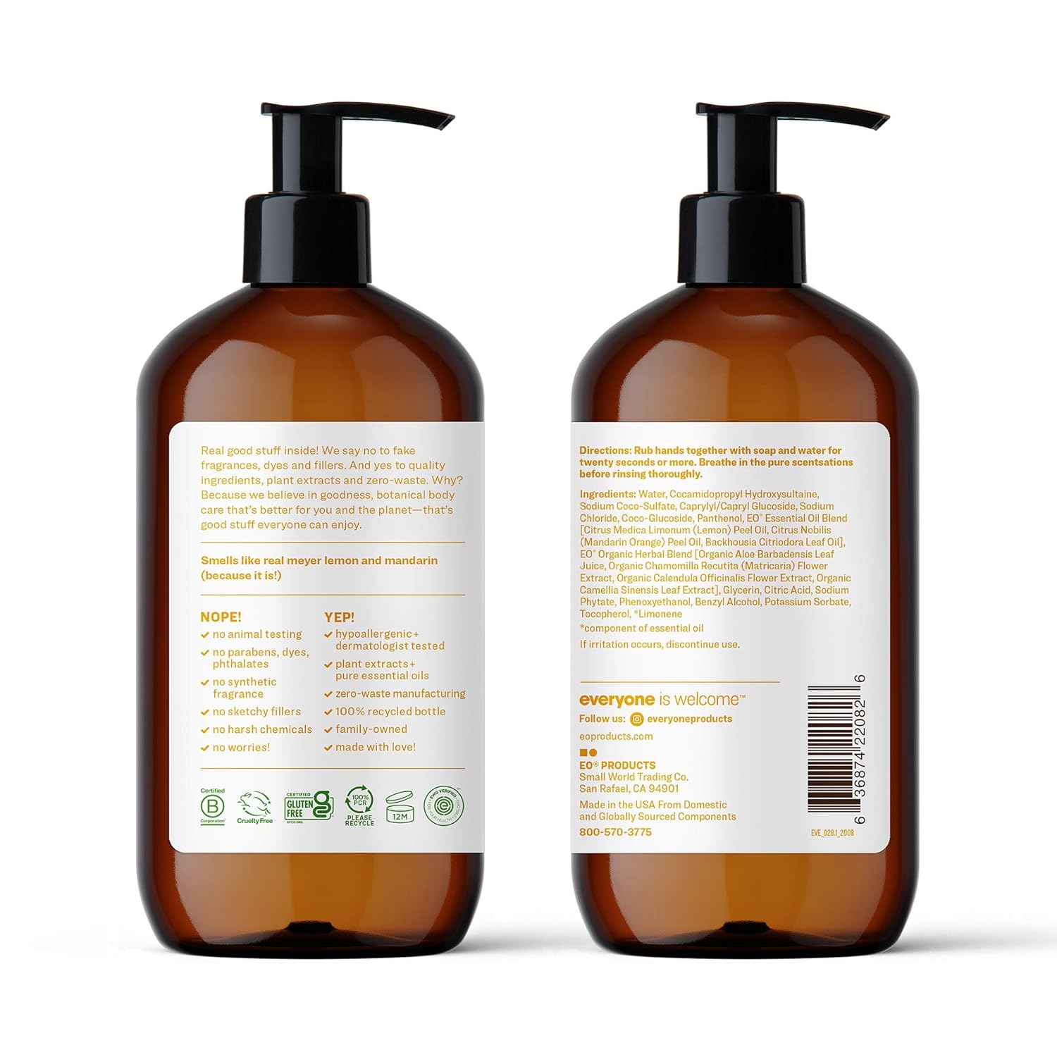 Everyone Hand Soap: Meyer Lemon and Mandarin, 12.75 Ounce, 3 Count - Packaging May Vary : Beauty
