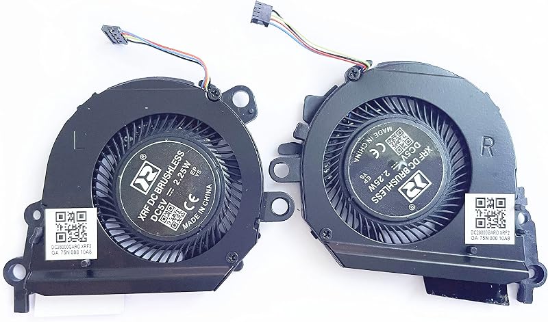 Fleshy Leaf 2pk Laptop Cooling Fan for HP Spectre X360 13-AE 13T-AE CPU GPU 5V