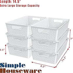Simple Houseware Plastic Stackable Storage Basket