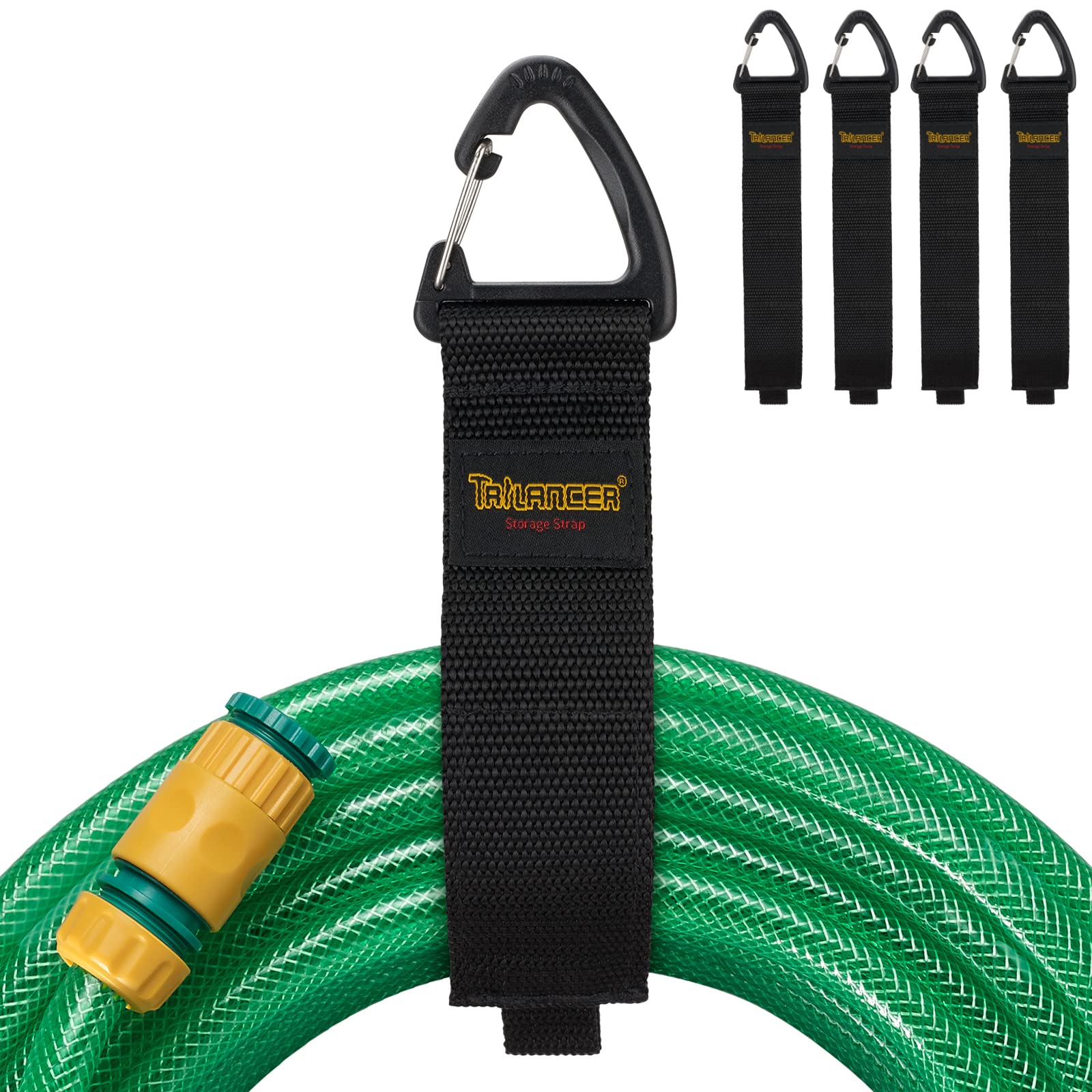 Trilancer Hook-and-Loop Storage Straps with Triangular Buckle to Hang on Walls for Cables, Wires, Rope, Hoses, Organization for Home, Garage or Workshop, Patent Design（4L）