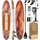 InnoExpo 11' Inflatable Stand Up Paddle Boards with Premium Accessories, Wide Stable SUP Paddle Board Design, Non-Slip Comfort Deck for Youth & Adults