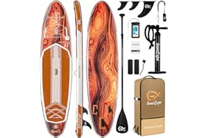INNOEPXO InnoExpo 11' Inflatable Stand Up Paddle Boards with Premium Accessories, Wide Stable SUP Paddle Board Design, Non-Slip Comfort Deck for Youth & Adults
