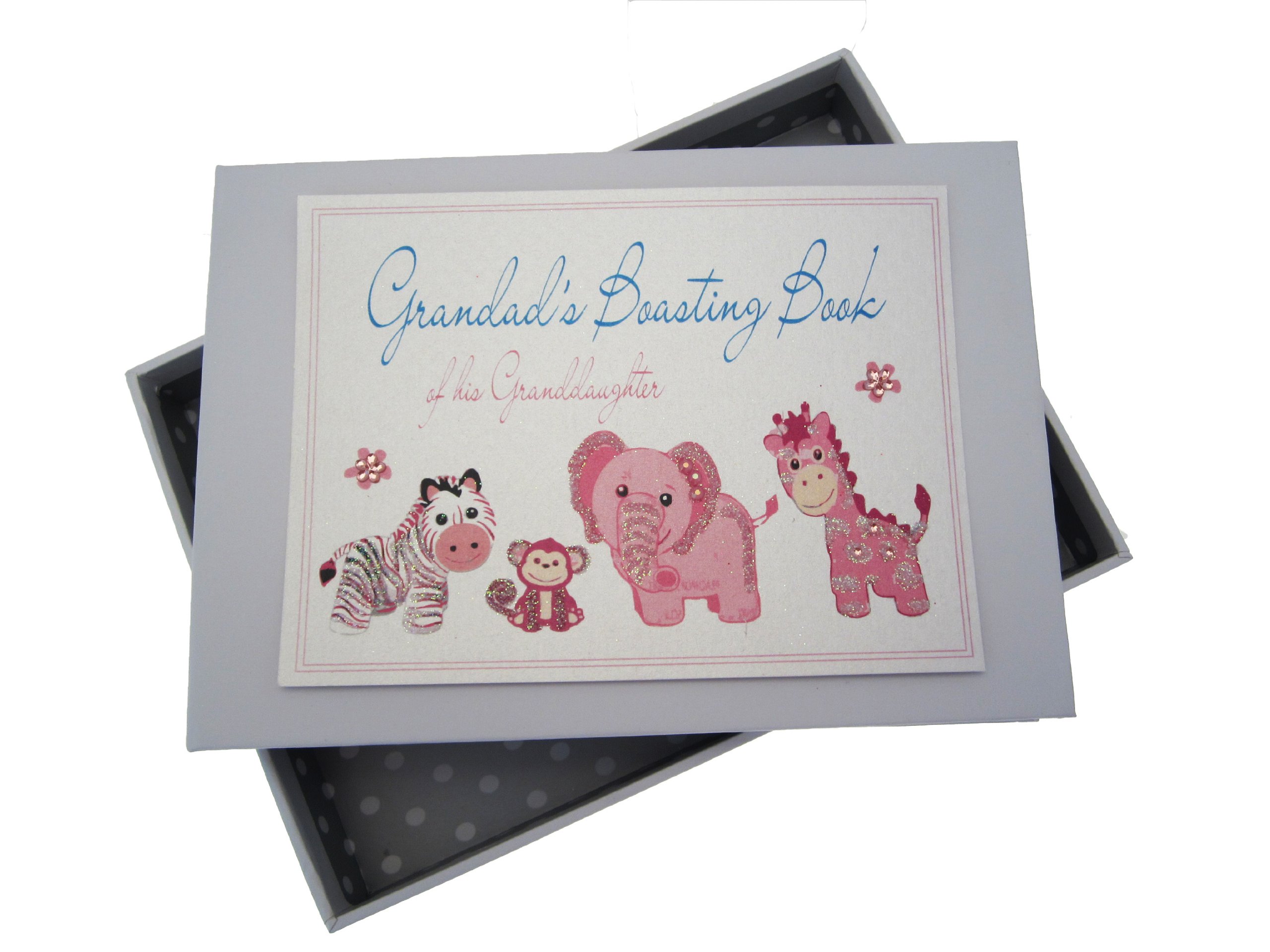 White Cotton Cards Grandad's Boasting Book Photo Album (Tiny, Pink)