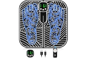 BFAHE Ems Foot Massager Mat Ems Foot Stimulator for Pain Relief Improve and Facilitate Muscle Performance Temporary Relief of Minor Aches and Pains in the Shoulder , Waistback , Back of the Neck , Arm , Leg