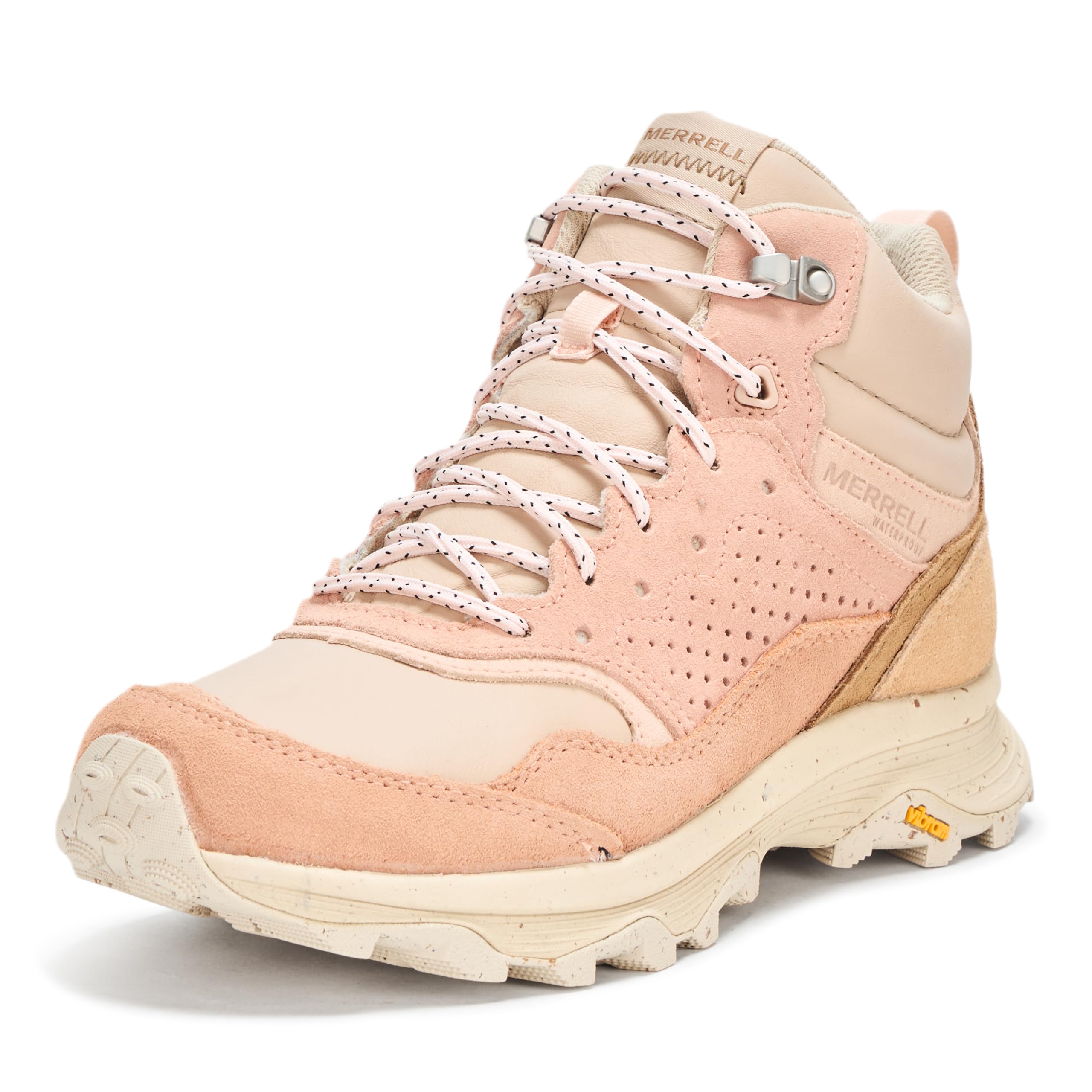 Merrell Women’s Speed Solo Mxd Mid Wp Hiking Boot, Tan Rose, 8