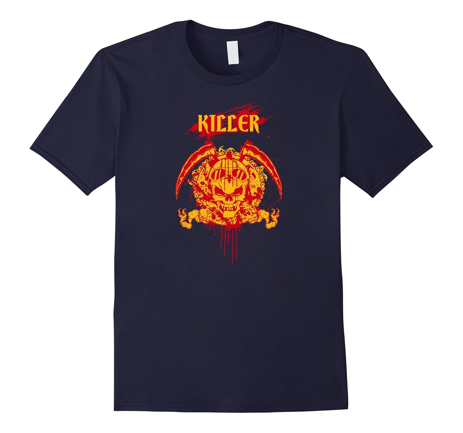 KILLER BLOODY SKULL MOTORCYCLE DAY OF THE DEAD T-SHIRT-ANZ