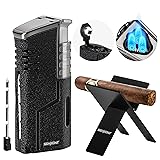 SEMKONT Cigar Lighter, All in 1 Windproof Lighter
