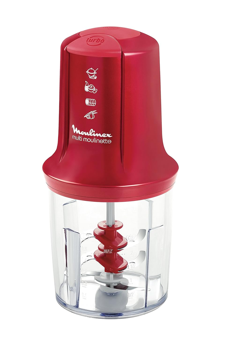 Moulinex Multimoulinette Picadora W cuchillas  l de capacidad color rojo rubí