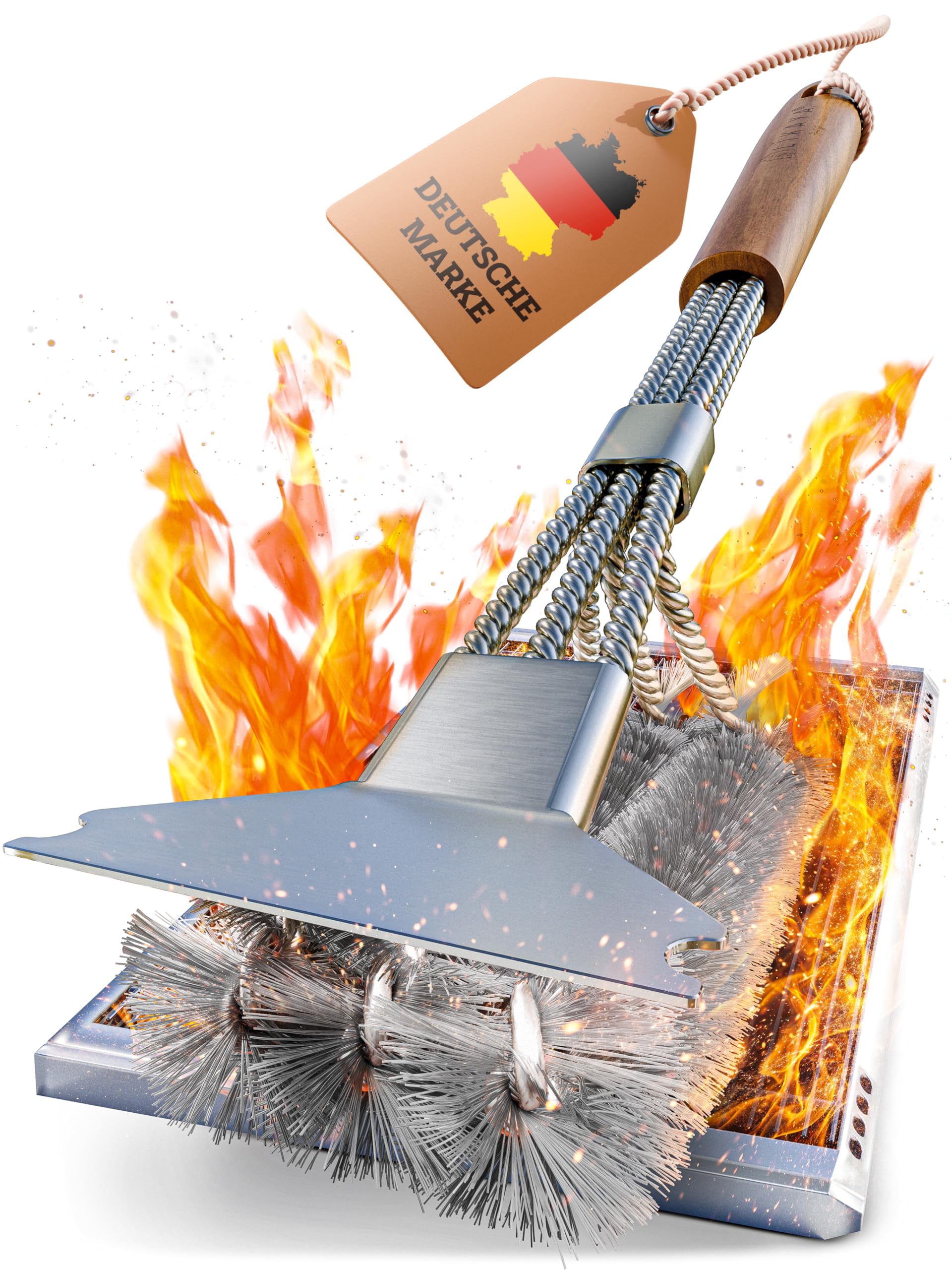 Stainless Steel BBQ Grill Oven Brush Durable