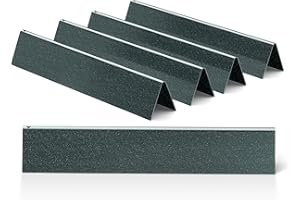 Unicook 7636 15.3 Inch Grill Flavorizer Bars Replacement Parts for Weber Spirit I & II & GS4 300 Series and Spirit E/S 310 320 330, Thick Porcelain Grill Heat Plates Burner Covers 5 Pack