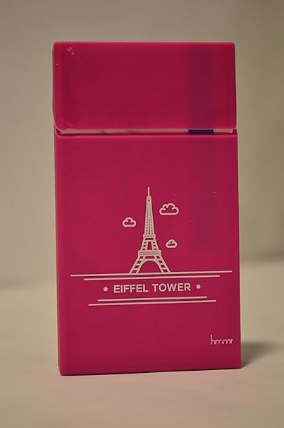 AshPro Silicone case for (Slim Cigarettes Pack) -Eiffel Tower Pink