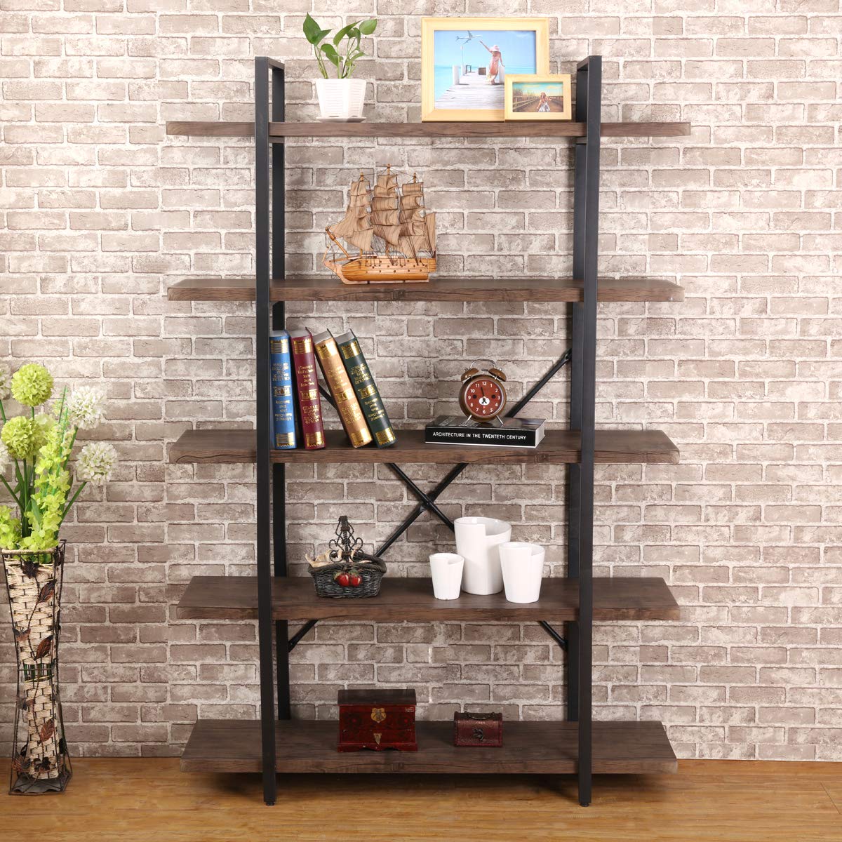 Best industrial pipe computer desk with hutch