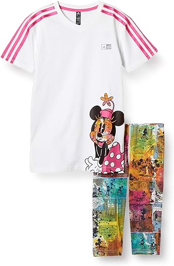 Amazon アディダス 上下セット キッズ ディズニー ミニーマウス サマーセット Jkl フィットネス トレーニング ガールズ 通販