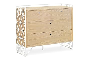 Amazon Com Ubabub Mod 4 Drawer Dresser In Warm White Natural Baby