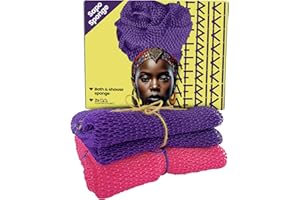 AFRIKI African Net Sponge – Exfoliating Body Scrubber, Black Owned & Rooted in Africa, All Skin Types | 45 in Long