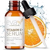 Eva Naturals Vitamin C+ Serum for Face – Anti Aging Facial Serum with Retinol, Salicylic Acid, Niacinamide & Botanical Hyalur