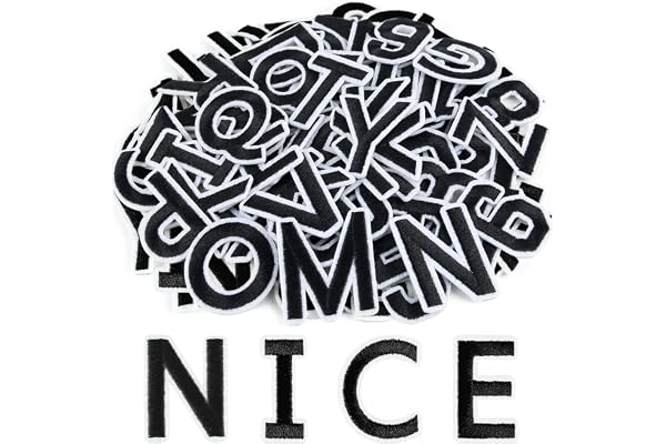 ASTARON 36 Pcs Iron on Letters and Numbers Patches, 1.5 Inch Alphabet Embroidered Patch A-Z, Numbers 0-9 Patches Alphabet Clo