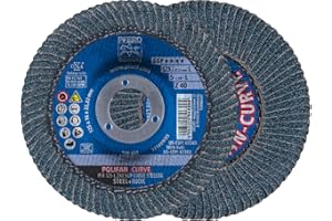 PFERD POLIFAN®-Curve Radial Type Flap Disc - 5" x 7/8", 40 Grit Zirconia, Welding Accessory and Angle Grinder Attachment - For Steel and Stainless Steel (INOX) Grinding - Pack of 1 - Part 67343