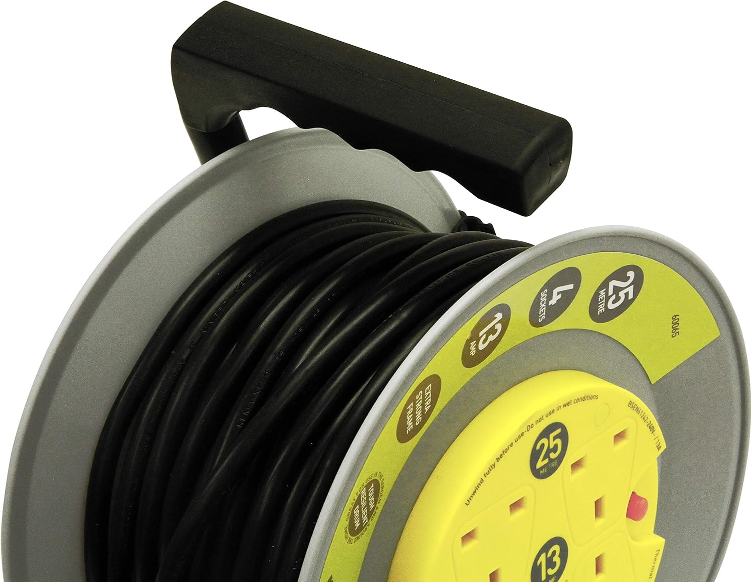 Rolson 60065 4 Socket 25M Cable Reel, White - Image 3