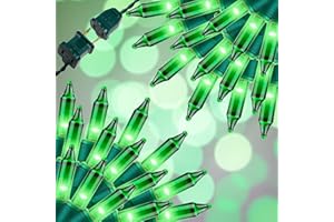 JUSTPRO 100LIGHTS Green Extra-Bright with End Connectors Christmas Decorative Lights 5.98m UL Certified Mini String Light Set Waterproof for Home Garden Holiday Christmas Tree Party Patio Wedding