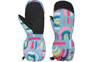 RunRRIn Kids Mittens - Waterproof Warm Winter Gloves for Boys and Girls, Thermal Insulated for Snow Play & Cold Weather