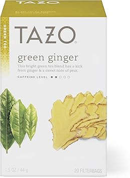 Tazo Tees Green Ginger Gruner Tee 20 Filterbeutel 1 5 Unzen 44 G Amazon De Drogerie Korperpflege