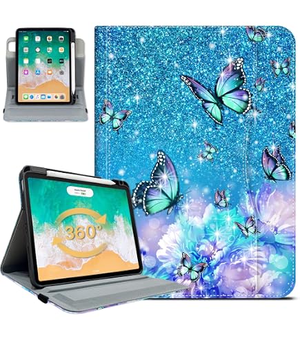 Amazon.com: Blue Butterfly Pattern Case for iPad Air 13 Inch Case