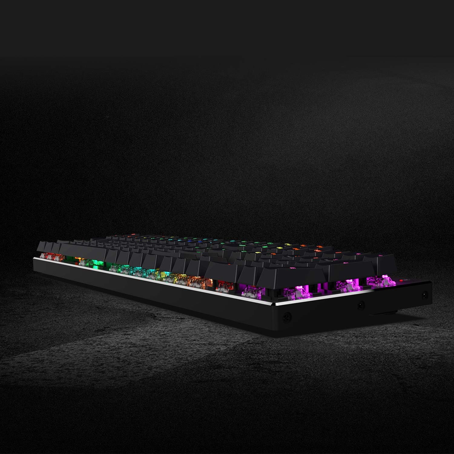 Redragon K556 RGB LED Backlit Wired Mechanical Gaming Keyboard, Aluminum Base, 104 Standard Keys: Computers & Accessories