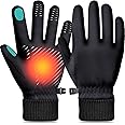 LOUXPERT Winter Gloves Men Women for Cold Weather, Thermal Warm Snow Touchscreen Water-Resistant for Running