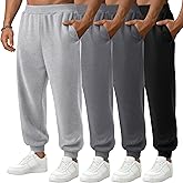 Velvelhall 4 Pack Men's Sweatpants Athletic Casual Joggers with Pockets Lightweight Workout Jogger Pants Basic Track Pants
