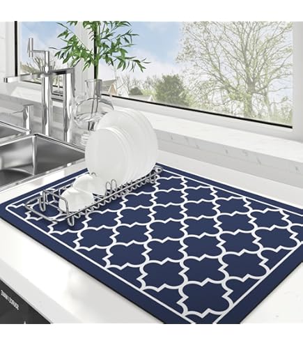 Placemats Cover Amazon Dish Mat WISELIFE Dish Drying Mat Super