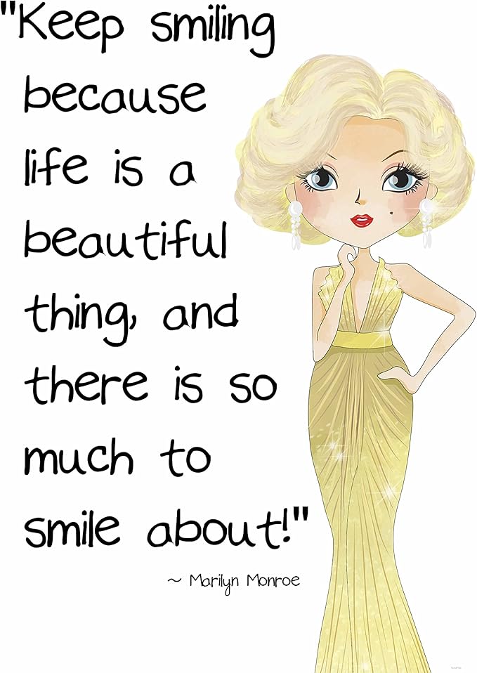 Amazon Com Pop Art Print Marilyn Monroe Beauty Fashion Quote