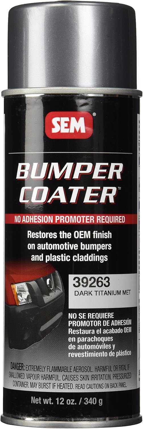SEM 39263 Dark Titanium Bumper Coater Aerosol 12 oz. Automotive SEM 39263 Dark Titanium Bumper Coater Aerosol 12 oz. Automotive