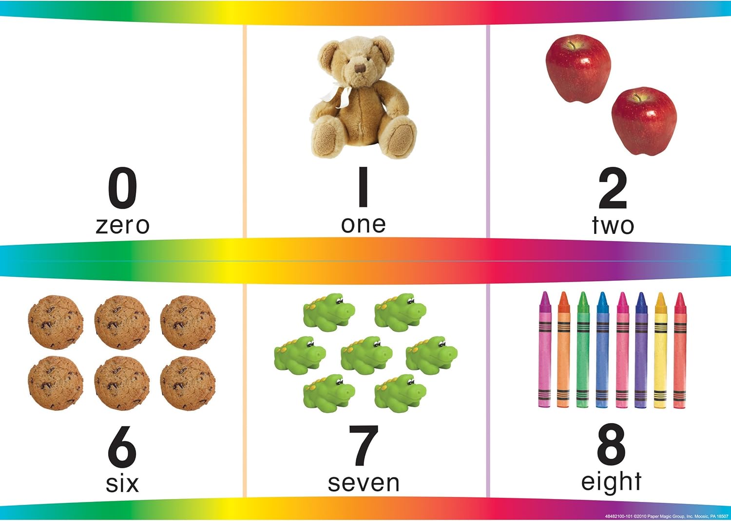 Eureka Teacher Supplies Classroom English Spanish Number Line with Pictures, 14 ft