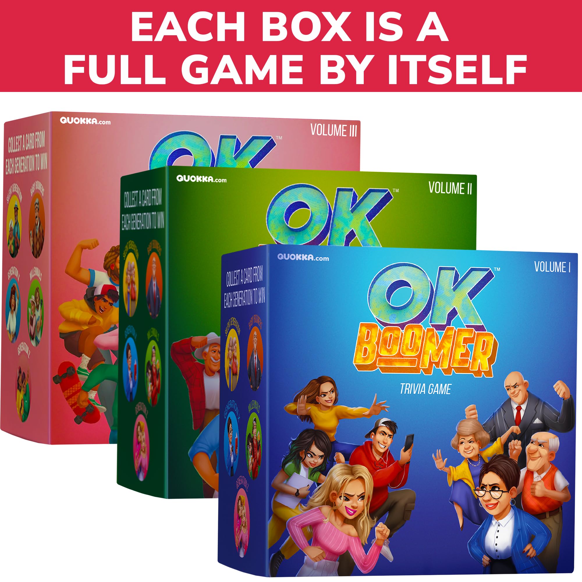 QUOKKA OK Boomer Family Games for Kids and Adults Board Games for