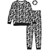 Sleep On It Girls Pajama Set for Kids Hacci Sleep Shirt and Pajama Bottoms for Girls