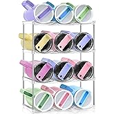 Stackable Water Bottle Organizer - Large Compartment Stanley Cup Holder, Water Bottle Holder for Stanley Tumbler 40oz, Tumbler Organizer Kitchen Pantry Organization and Storage, 4 Tier Storage Rack