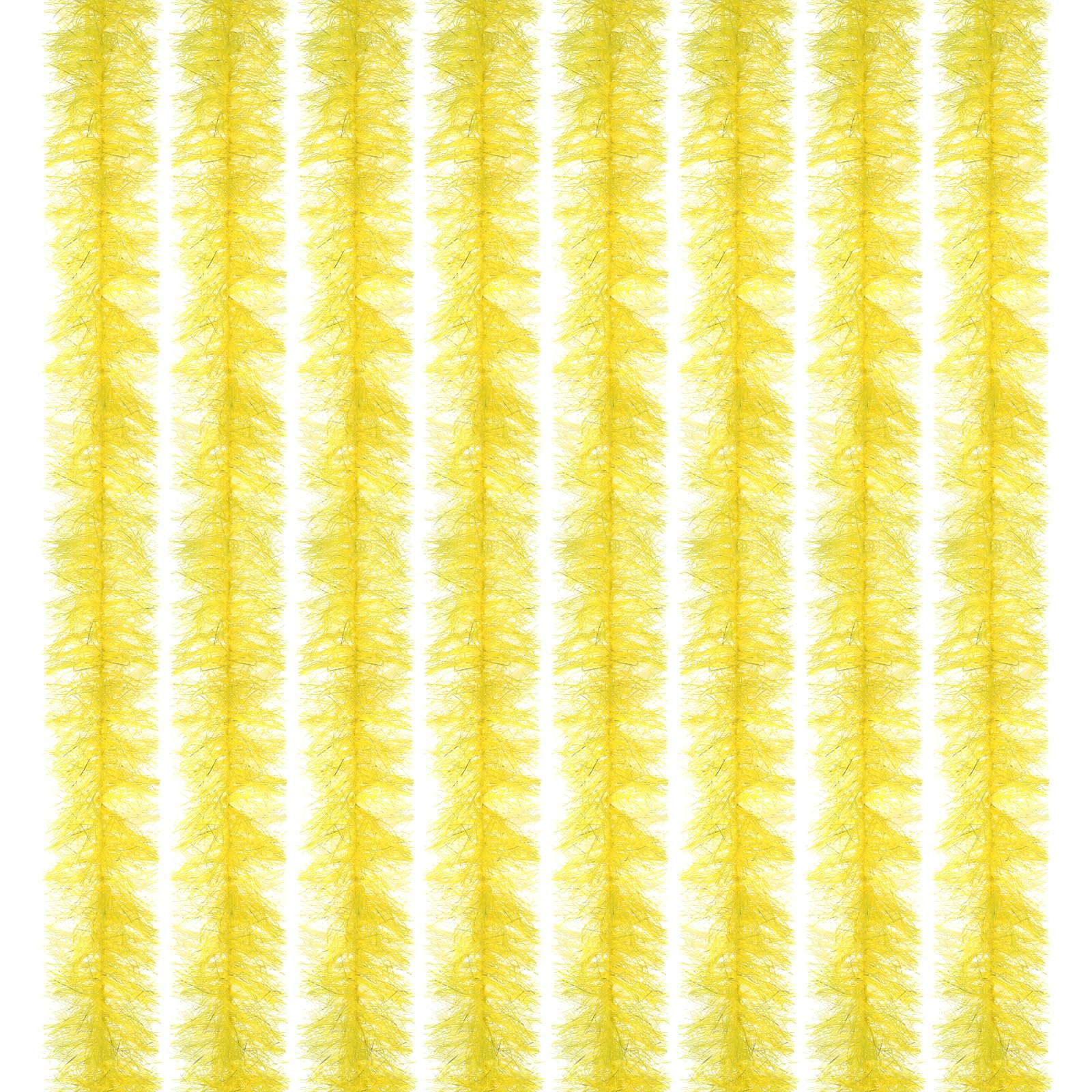 PATIKIL 5Ft Feather Boa, 8 Pcs Artificial Fluffy Feather Boas Party Decorations for DIY Crafts, Wedding Costume, Christmas, Concert, Halloween, Home Decor, Yellow