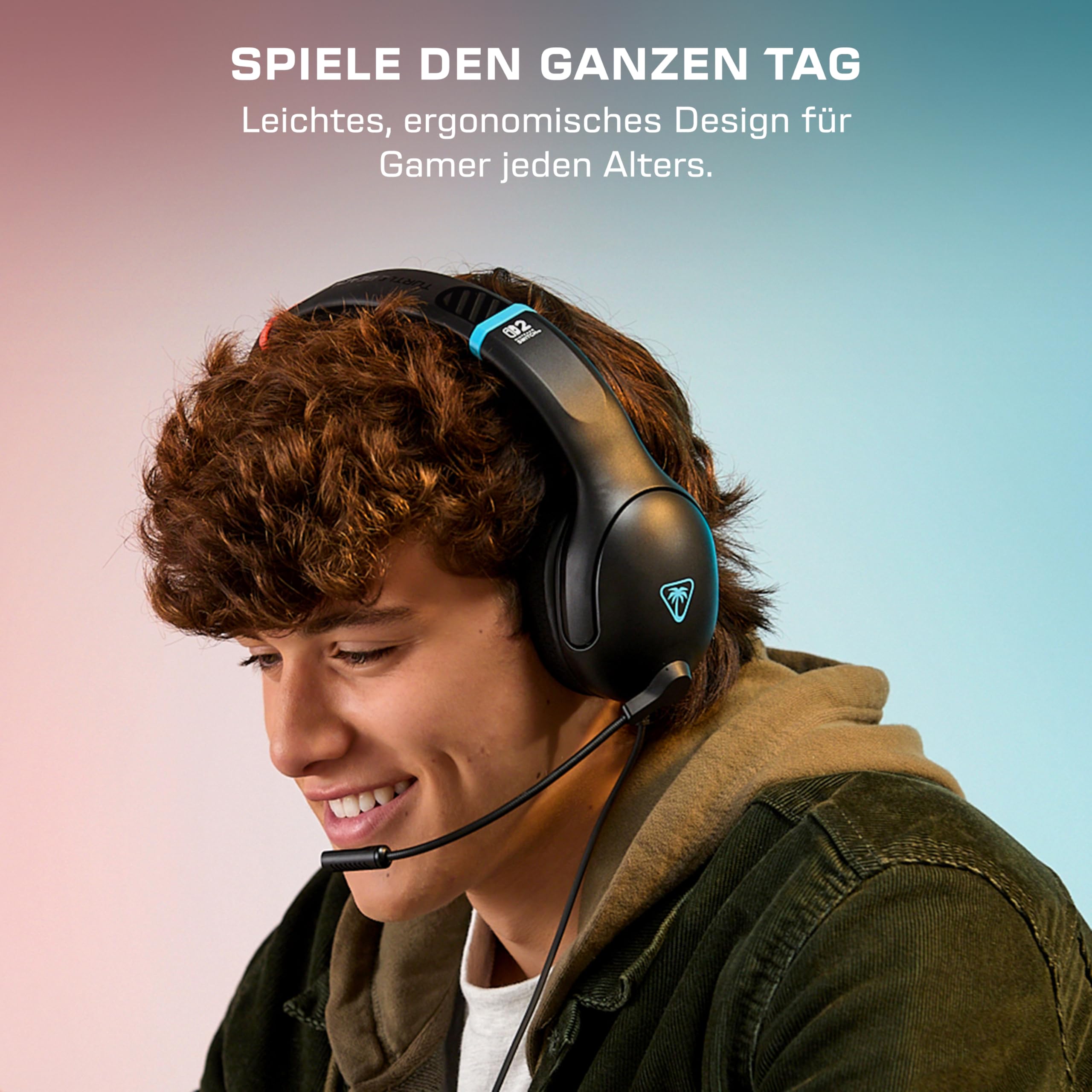 Turtle Beach Airlite Fit Wired Gaming Headset Offiziell Lizenziert für Nintendo Switch 2, 1, und OLED, Anthrazitschwarz 6