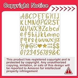 648 PCS Gold Letter Stickers Glitter Alphabet