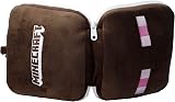 VARZI Minecraft Travel Pillow with Eye Mask - Brown, Standard, Modern view 8