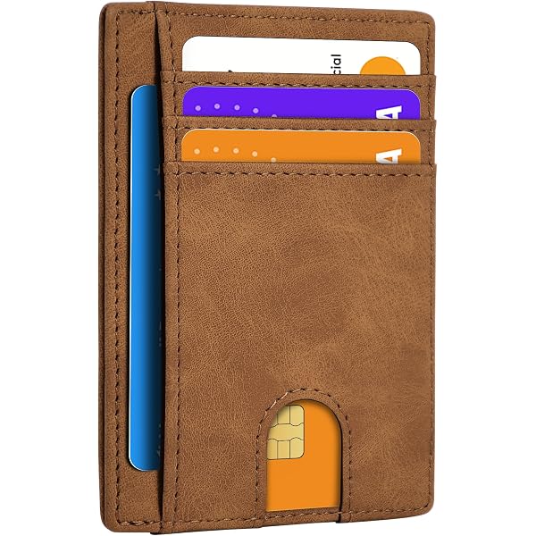 Amazon.com: XZVXZV Man Slim Wallet Leather with Money RFID