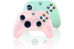 BelugaDesign Pastel Skin Cover for Controller | Soft Sleeve Shell Case with Textured Grip | Compatible with Xbox Series X/S and Xbox One (Pink + Green)