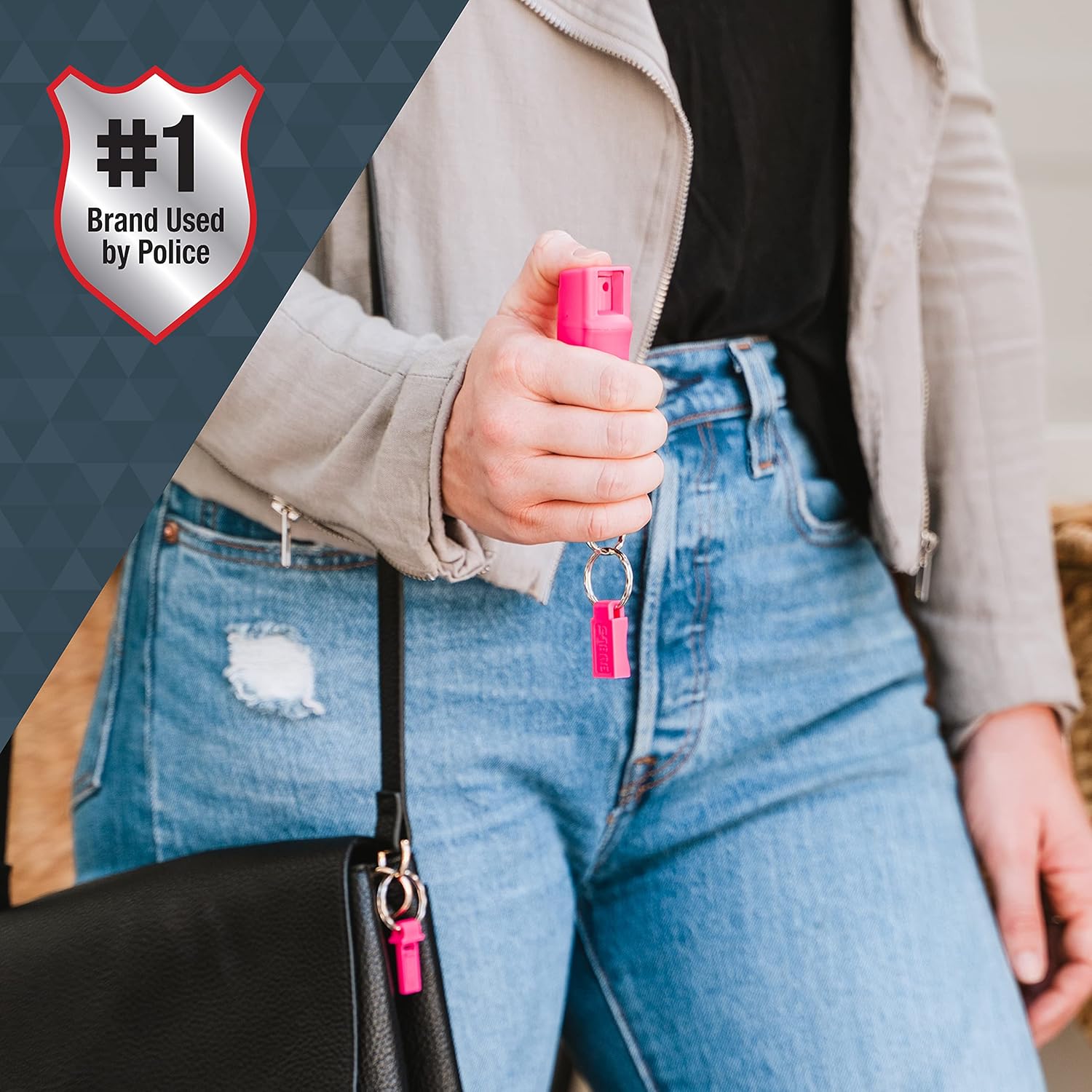SABRE Pepper Spray Keychain, 25 Bursts of Max Police Strength OC Spray (5X Other Brands), Quick Release Key Ring For Easy Access, 10-Foot Range, Finger Grip For Accurate Aim, Assorted Color Multipacks : Industrial & Scientific