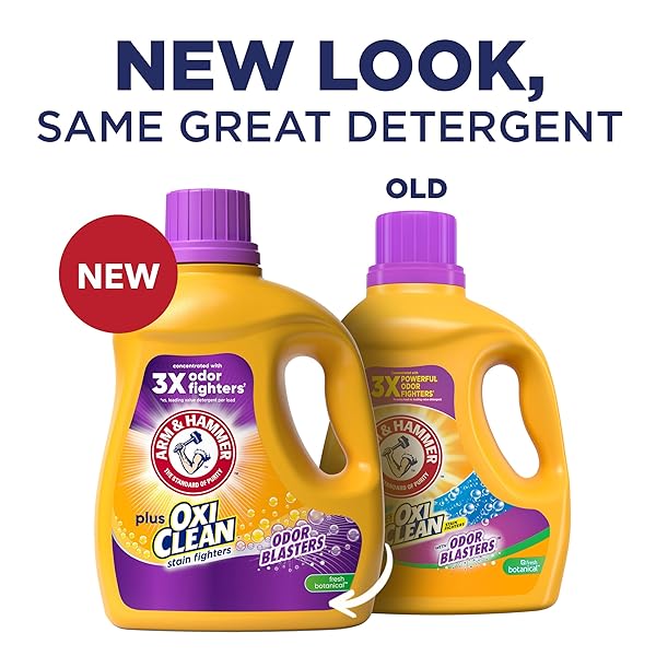 ARM & HAMMER PLUS OXICLEAN ODOR BLASTERS FRESH BOTANICAL, 77 LOADS LIQUID LAUNDRY DETERGENT, 100.5 FL OZ